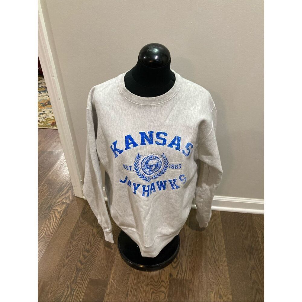 University of Kansas Jayhawks champion reverse weave Sweat Shirt Medium size